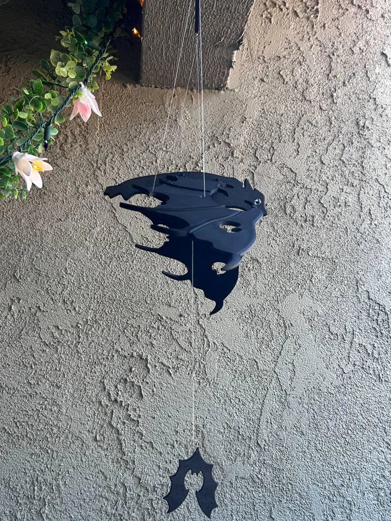 Flying Black Bat — Hanging Magical Mobile