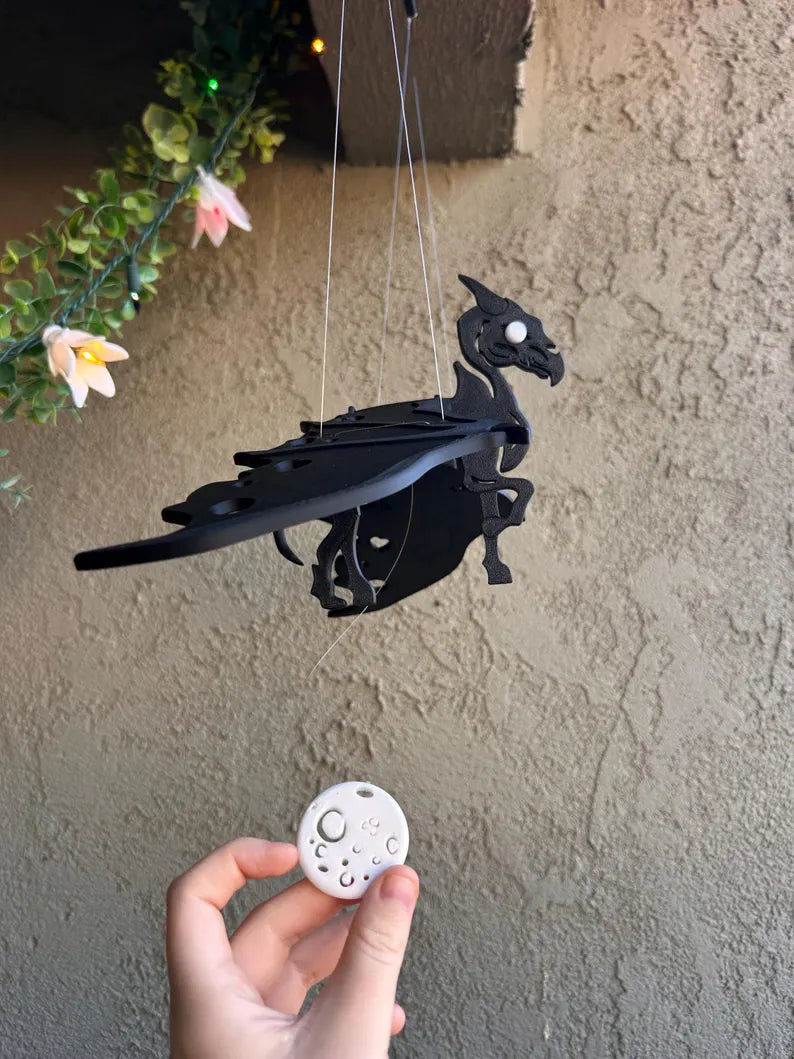 Dark Winged Fantasy Creature – Floating Hanging Mobile