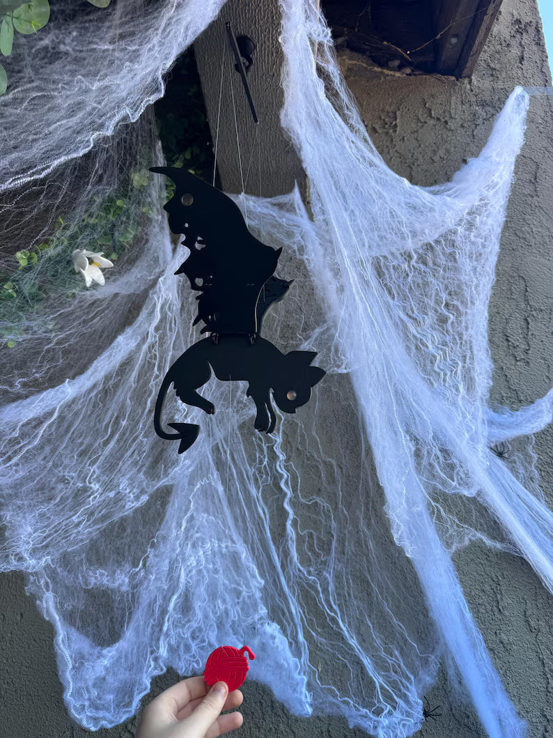 Flying Black Cat – Floating Hanging Mobile