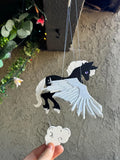 Night Sky Pegasus – Black and White Flying Mobile