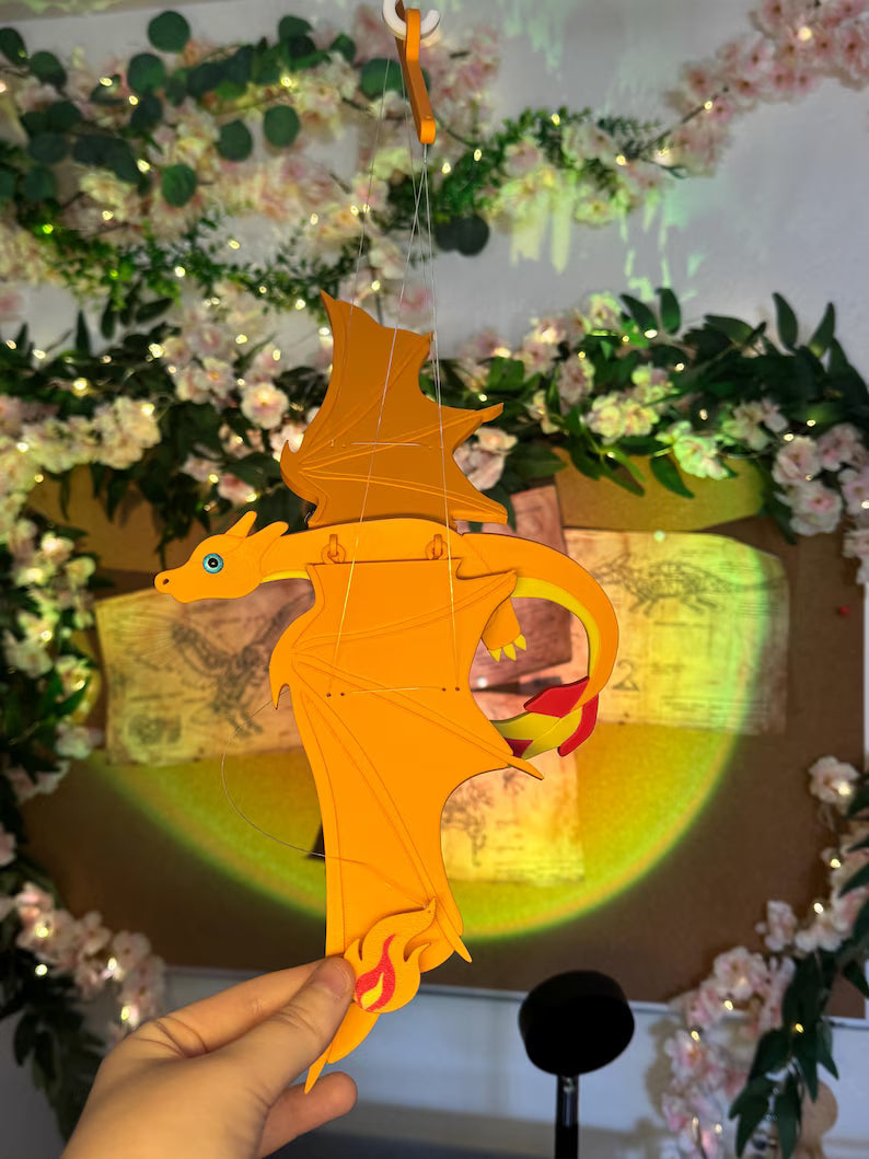 Flying Fire Dragon – Fantasy Hanging Mobile