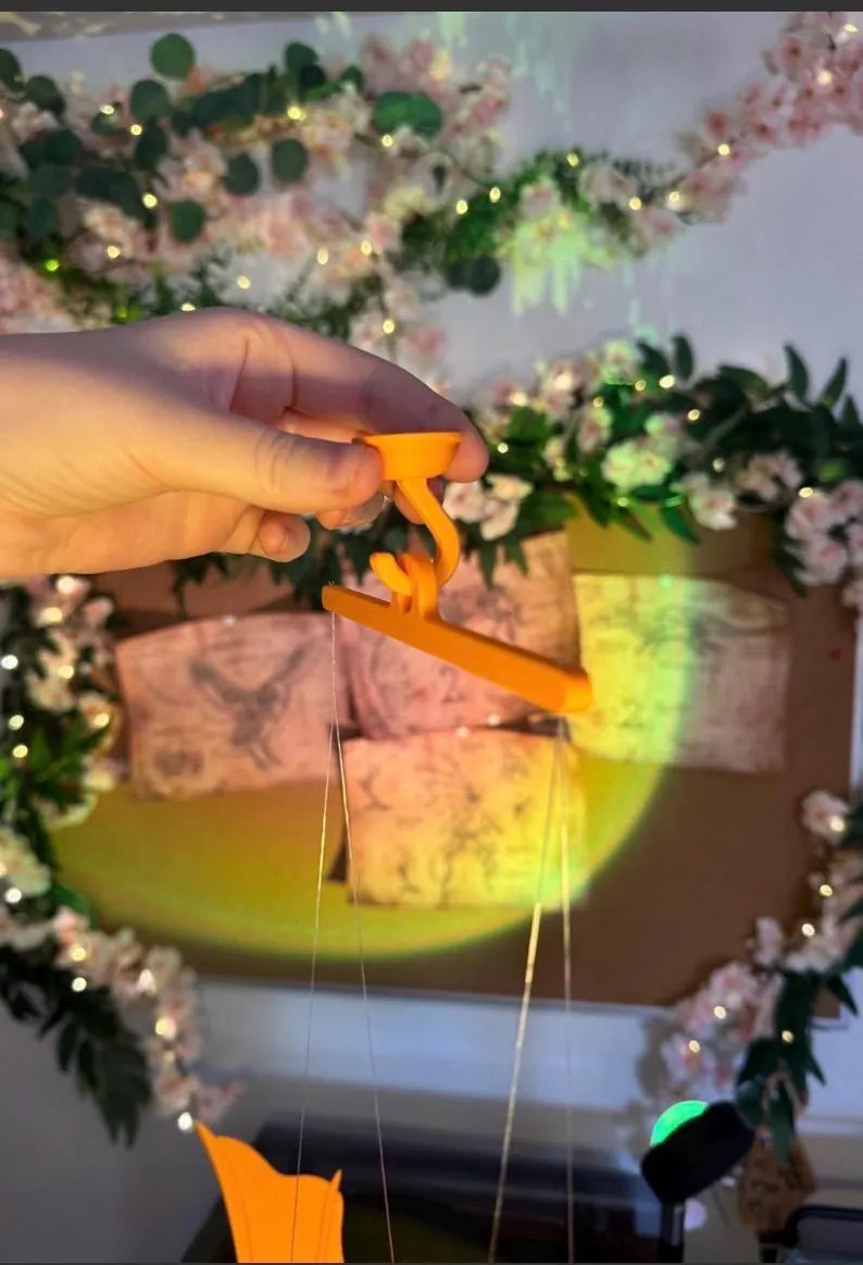 Fire & Frost Dragon Set – Flying Fantasy Hanging Mobiles (2 Dragons)