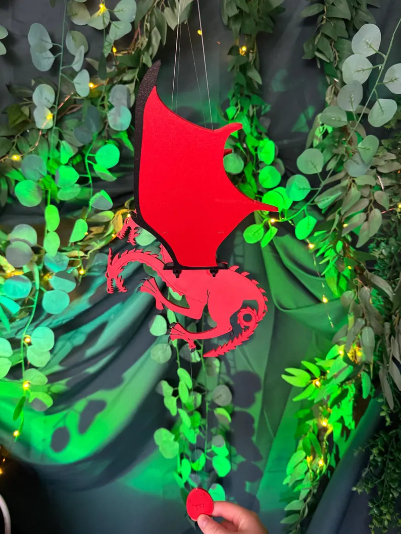 Flying Three-Headed Dragon – Fantasy Hanging Mobile