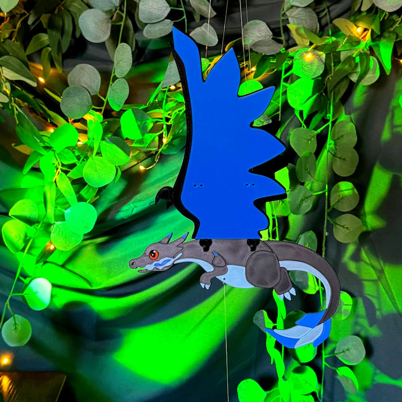 Flying Frostfire Dragon – Fantasy Hanging Mobile
