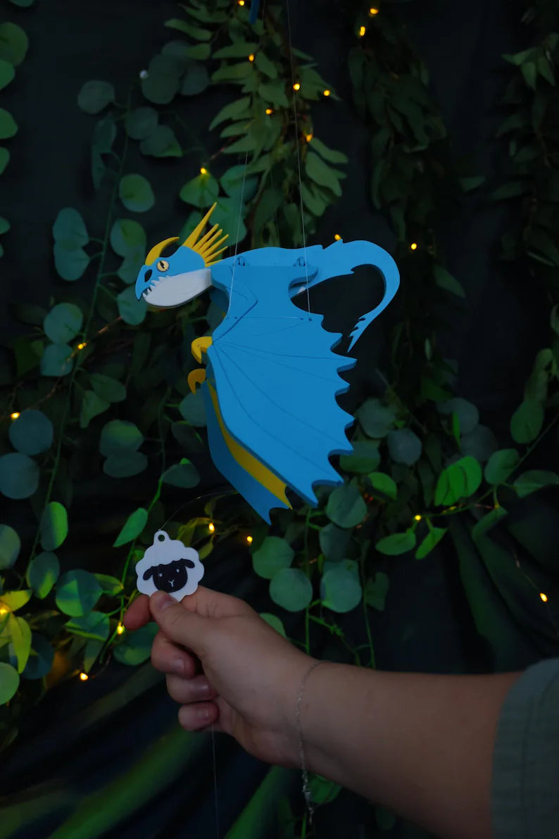 Flying Spike Dragon – Fantasy Hanging Mobile