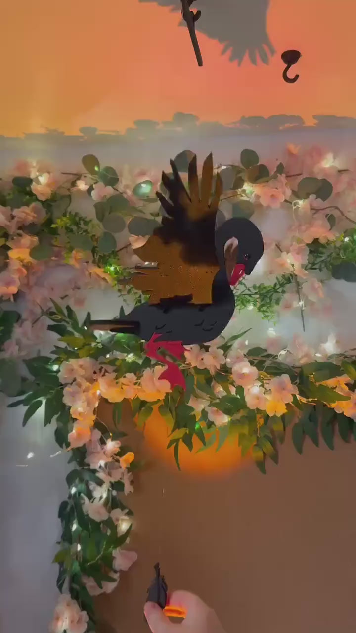 Flying Black Swan – Floating Hanging Mobile