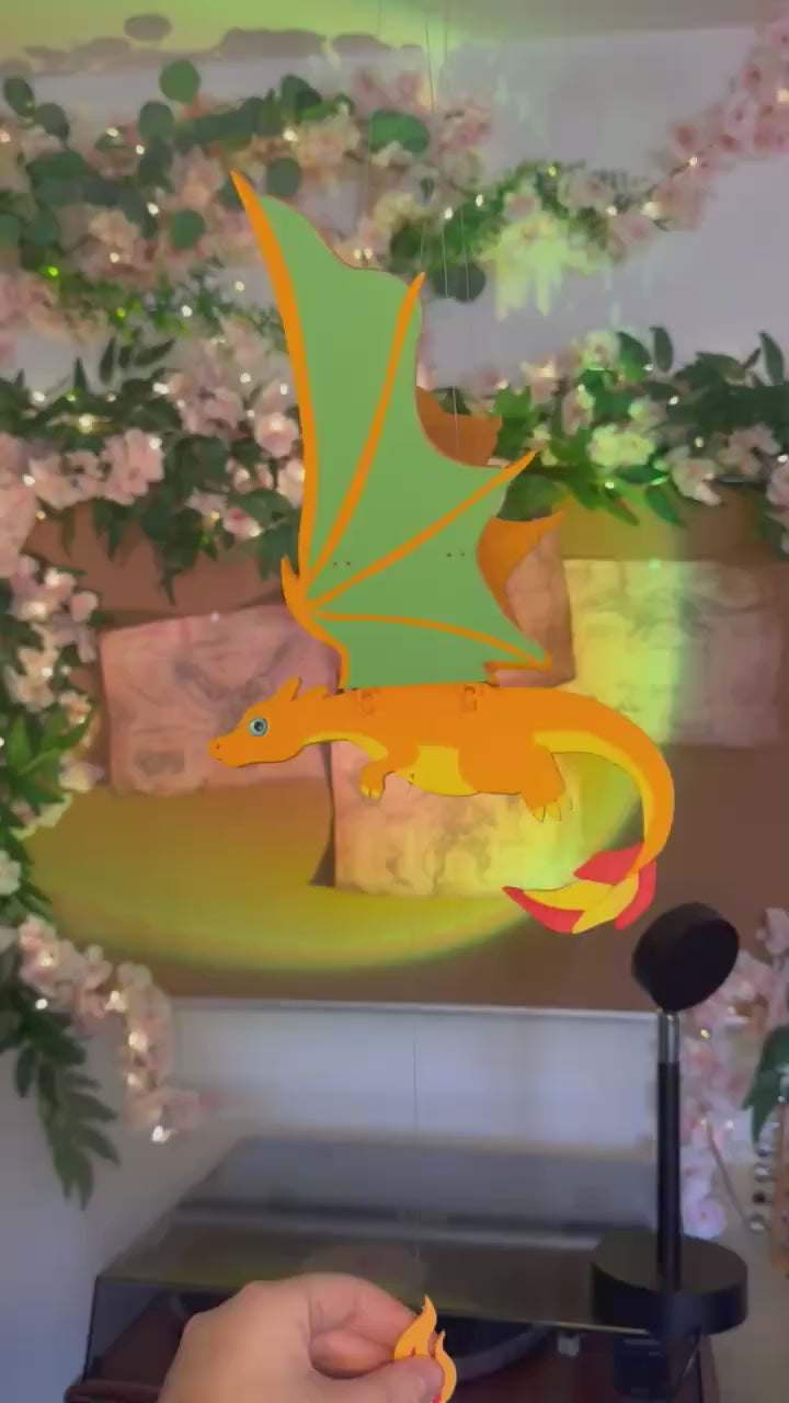 Flying Fire Dragon – Fantasy Hanging Mobile